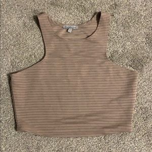 Mauve colored crop top.